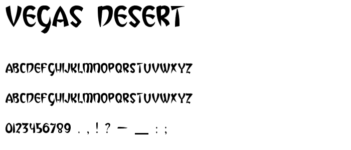 Vegas Desert font